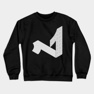 Isometric Number, Number One Crewneck Sweatshirt